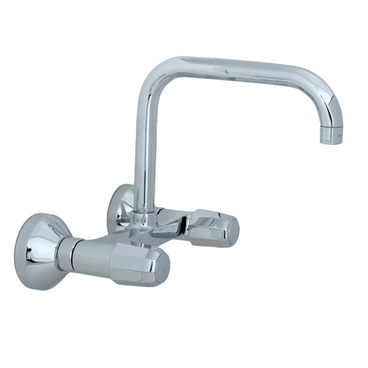 JAQUAR CONTINENTAL PRIME Series Wall Mounted HOT and COLD BASIN MIXER (Chrome) | HALF TURN, Brass Body Water Tap/Faucet/Cock for Bathroom/Kitchen Wash Basin | COP-CHR-309PM