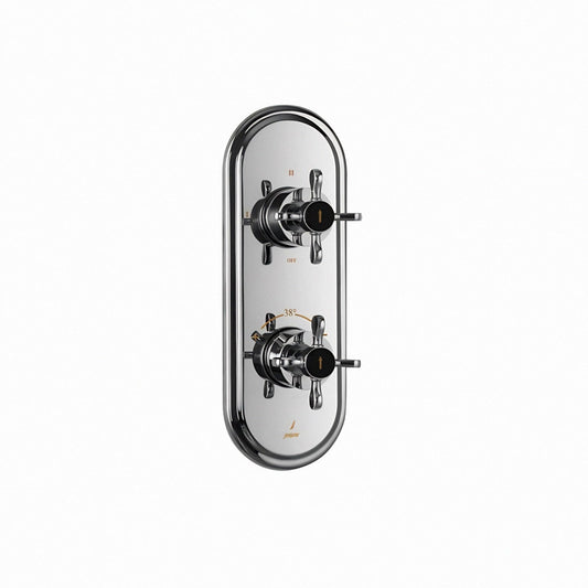 JAQUAR QUEENS PRIME Series Normal Flow Concealed Fitting 3 WAY DIVERTER (Chrome), QQP-CHR-7683KPM | Compatible in-wall part ALD-683 is sold separately | Wall Mounted, Knob Selector No Button
