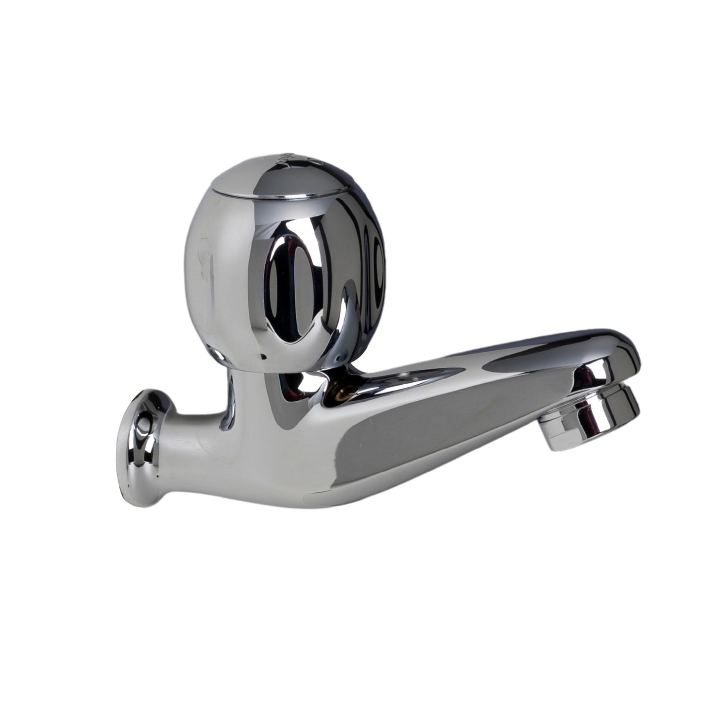 JAQUAR CLARION Series Wall Mounted WC AREA BIB COCK/VALVE (Chrome) | Top Lever, Brass Body, with Adjustable Wall Flange | Angle Valve for Bathroom, Toilet, Home | CQT-CHR-23047GE