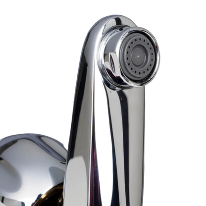 JAQUAR CLARION Series Wall Mounted WC AREA BIB COCK/VALVE (Chrome) | Top Lever, Brass Body, with Adjustable Wall Flange | Angle Valve for Bathroom, Toilet, Home | CQT-CHR-23047GE